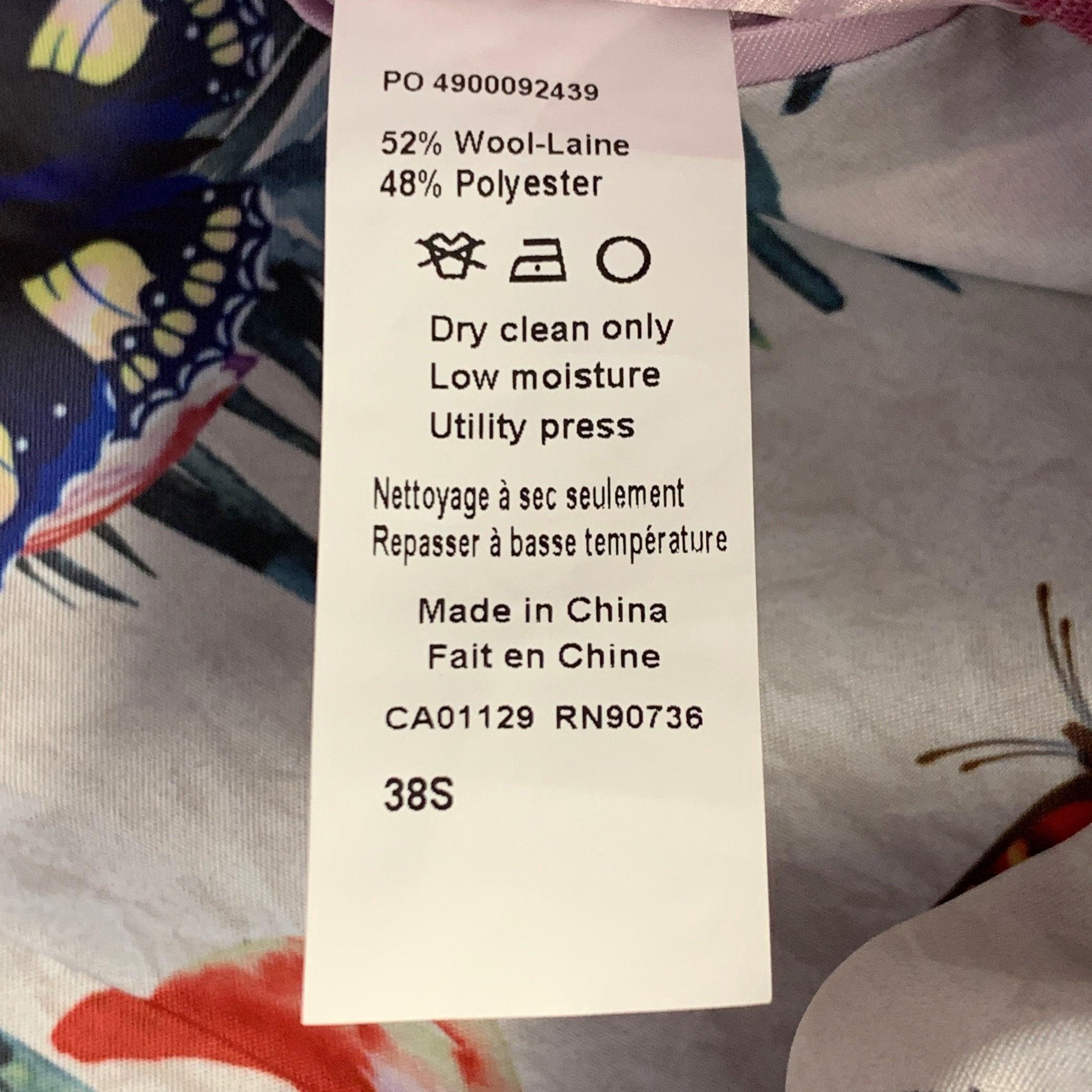 TALLIA Size 38 White Raspberry Window Pane Wool Blend Sport Coat For Sale 2