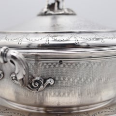 Tallois & Mayence 1885 Paris Covered Dish With Plate In .950 Sterling Silver