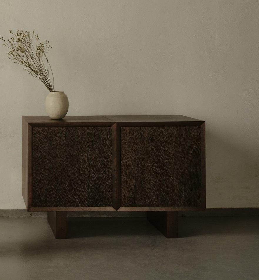 Tallulah 2 Module Sideboard by La Lune
Dimensions: D 55 x W 110 x H 73 cm.
Materials: Walnut.

Produced in France. Custom sizes available. Also available in 3 and 4 module variations. Please contact us.

La Lune is above all a project to find
