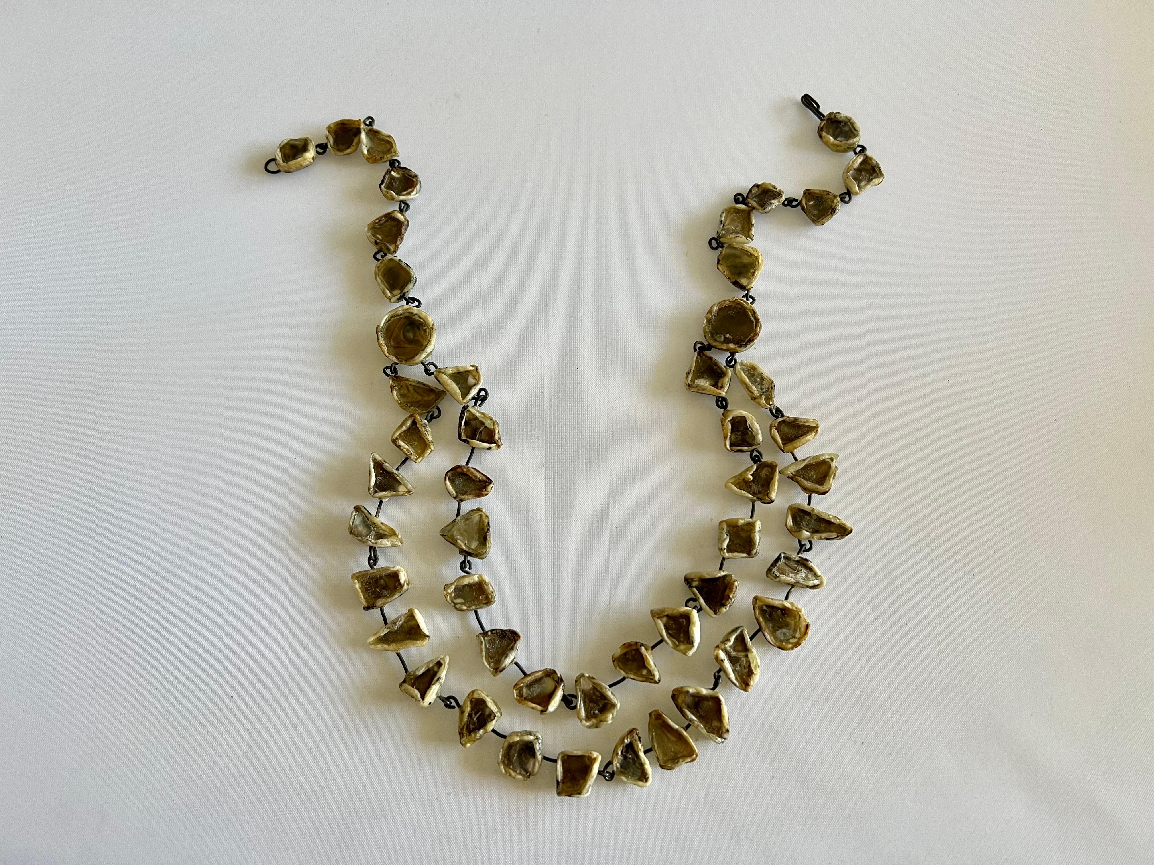 Talosel und Spiegel Doppelreihige Vautrin-Halskette  im Zustand „Gut“ im Angebot in Palm Springs, CA