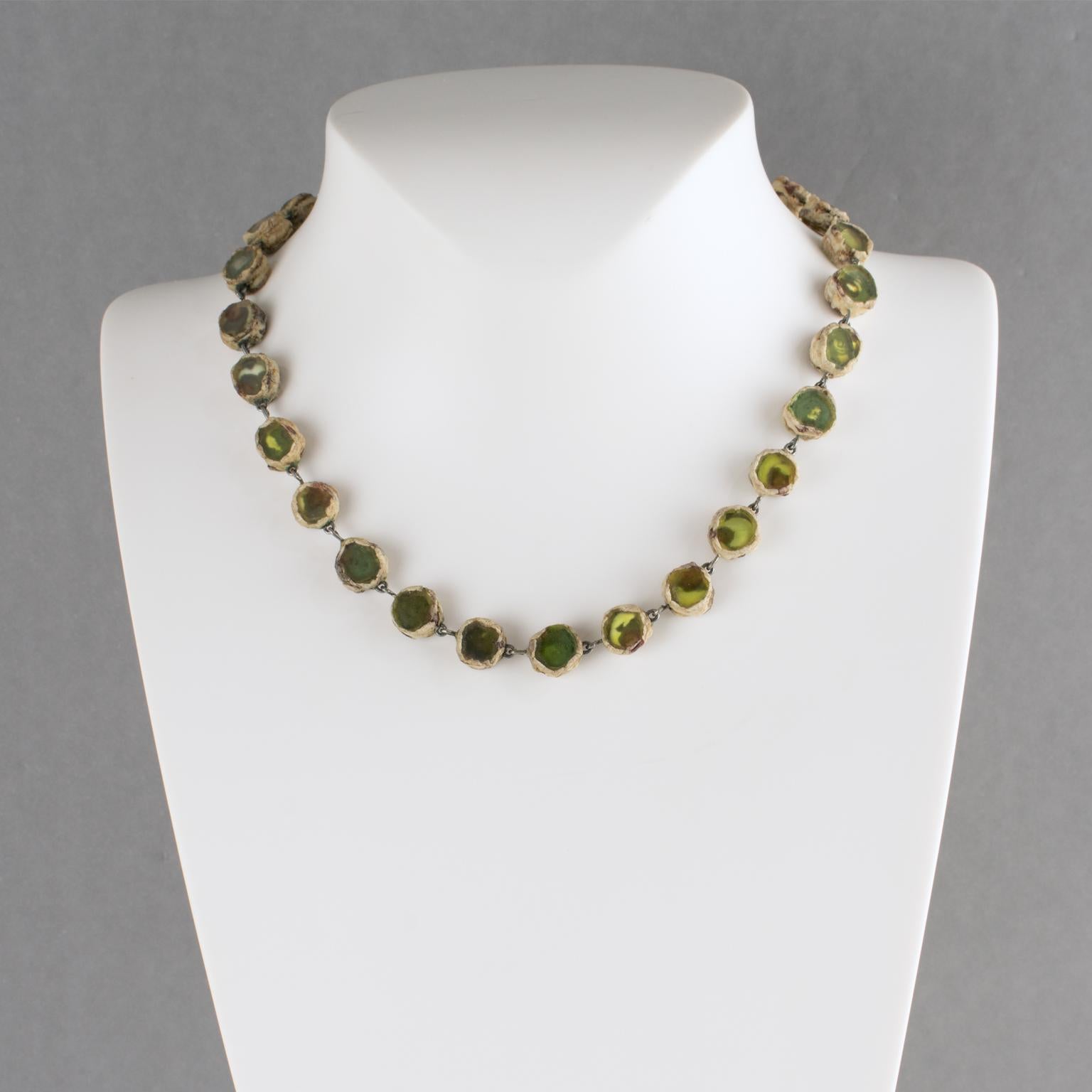 Modernista Collana Line Vautrin in talosel e specchio