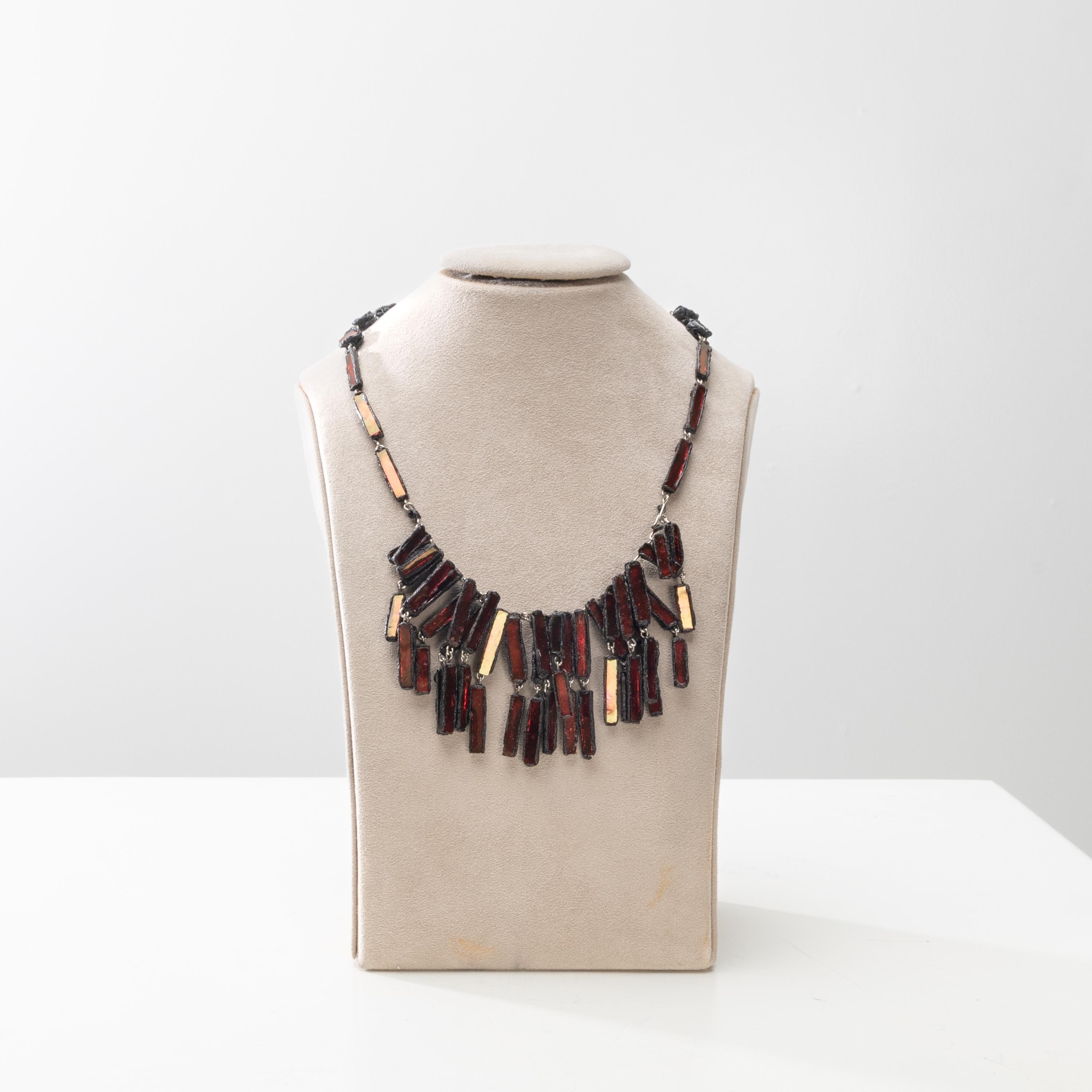 French Talosel choker necklace by Line Vautrin For Sale