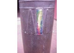 Talwin Morris Style of, an Arts & Crafts Copper Vase with Enamel Decorations