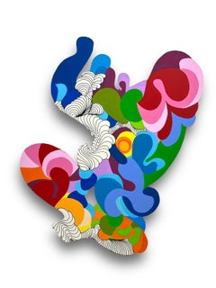 Contemporary Sculptural Abstract Wall Art by Taly Cohen in Vibrant Colors I