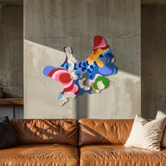 Contemporary Sculptural Abstract Wall Art by Taly Cohen in Vibrant Colors II