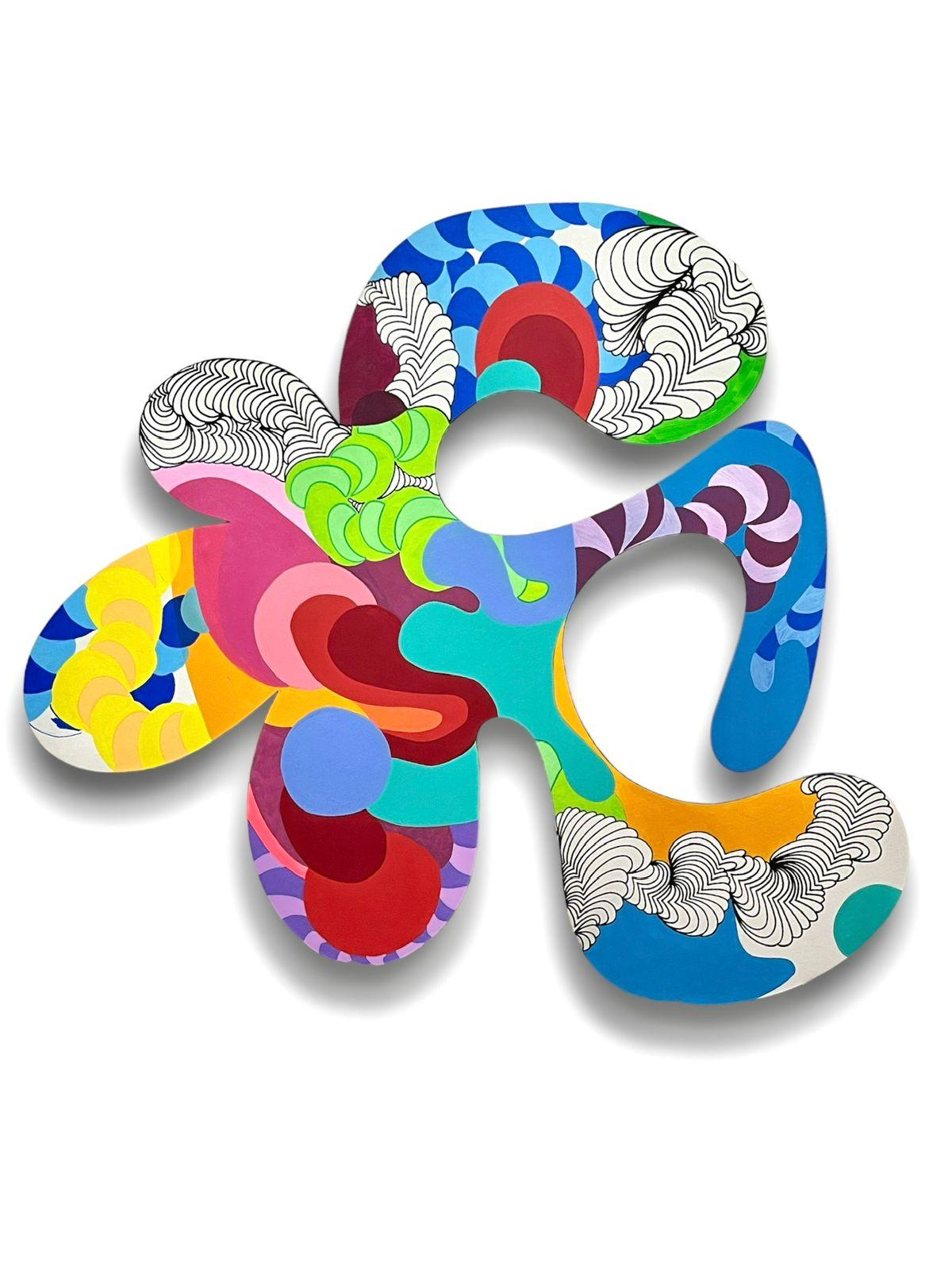Contemporary Sculptural Abstract Wall Art by Taly Cohen – Vibrant Organic Forms