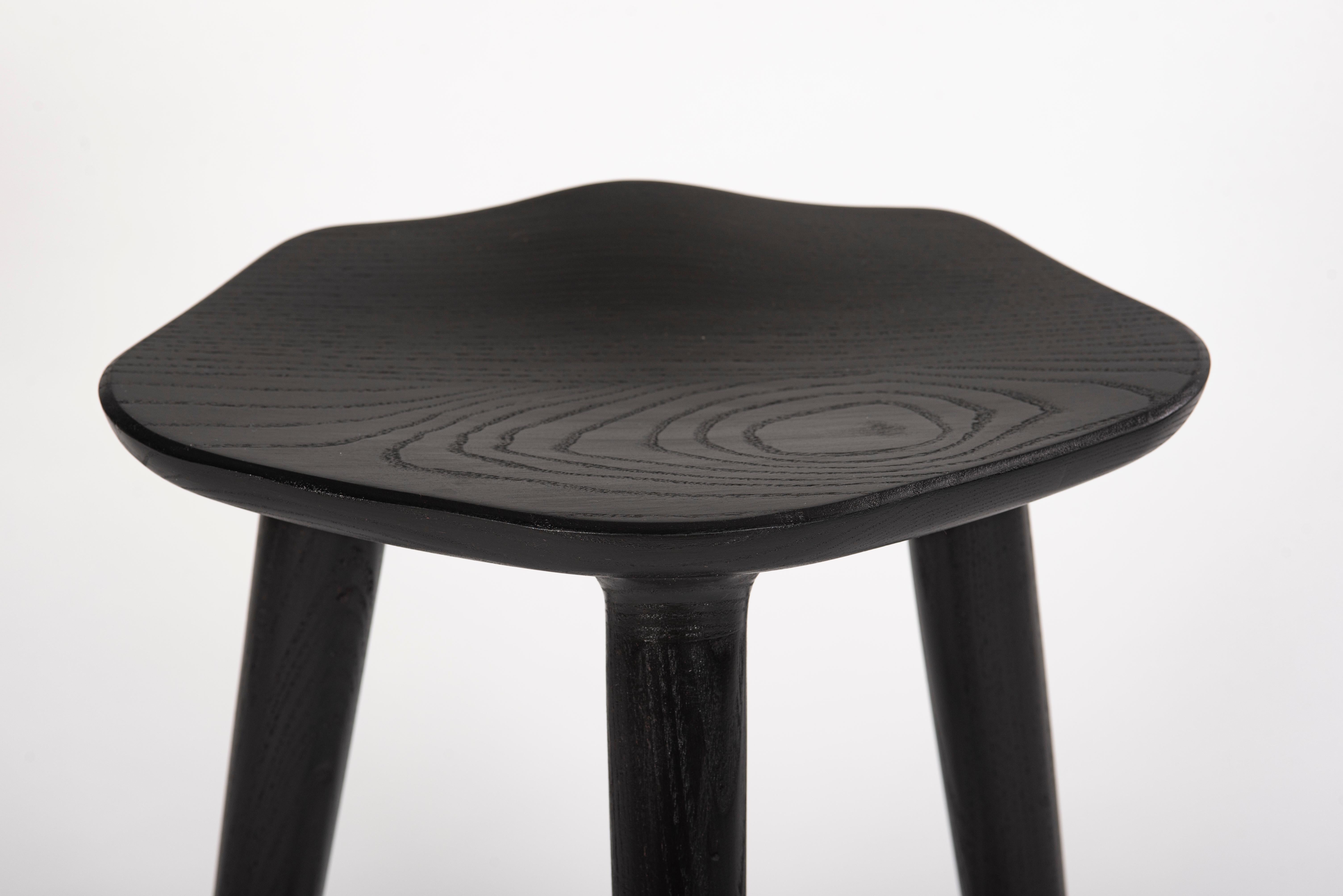 Tam Counter Stool, Black Ash Wood In New Condition For Sale In Zapopan, Jalisco