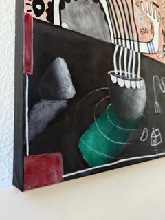"I'd Haunt The World For Ramen If I Died Mid-bite" Oils, Acrylics on Canvas