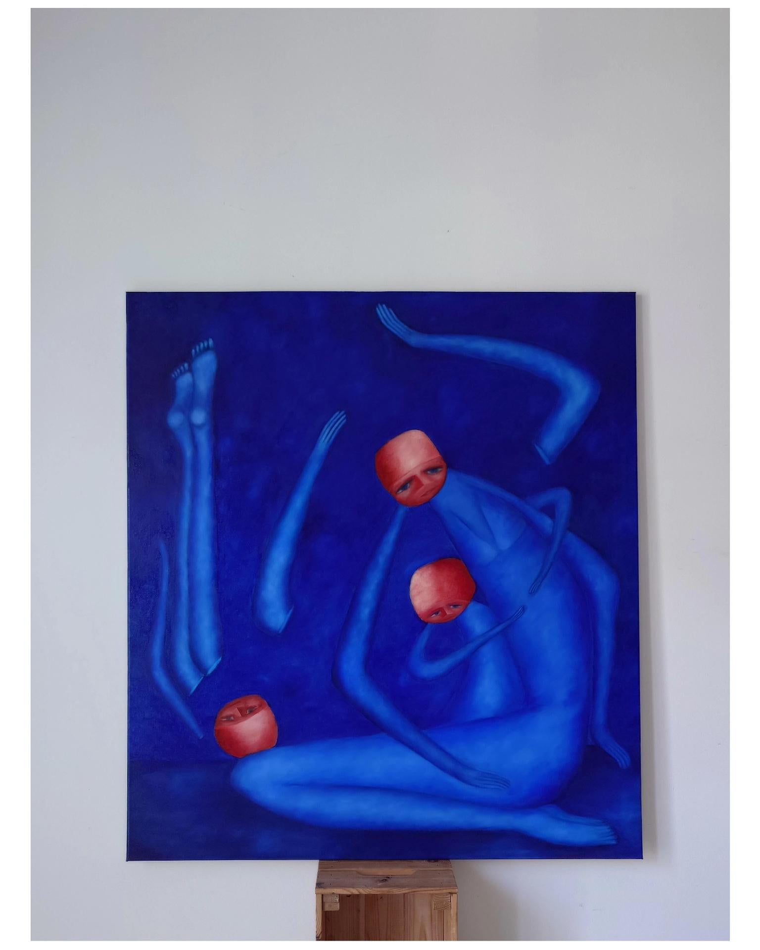 „Dynastie“ Mutter und Kinder, Öl auf Leinwand, figuratives Gemälde – Painting von Tam Ess