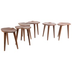 Taburetes Tam, Juego de 3, Madera de Tzalam