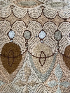 Tamacani hand hooked wool rug in the style of Cynthia Sargent “Bartok” model