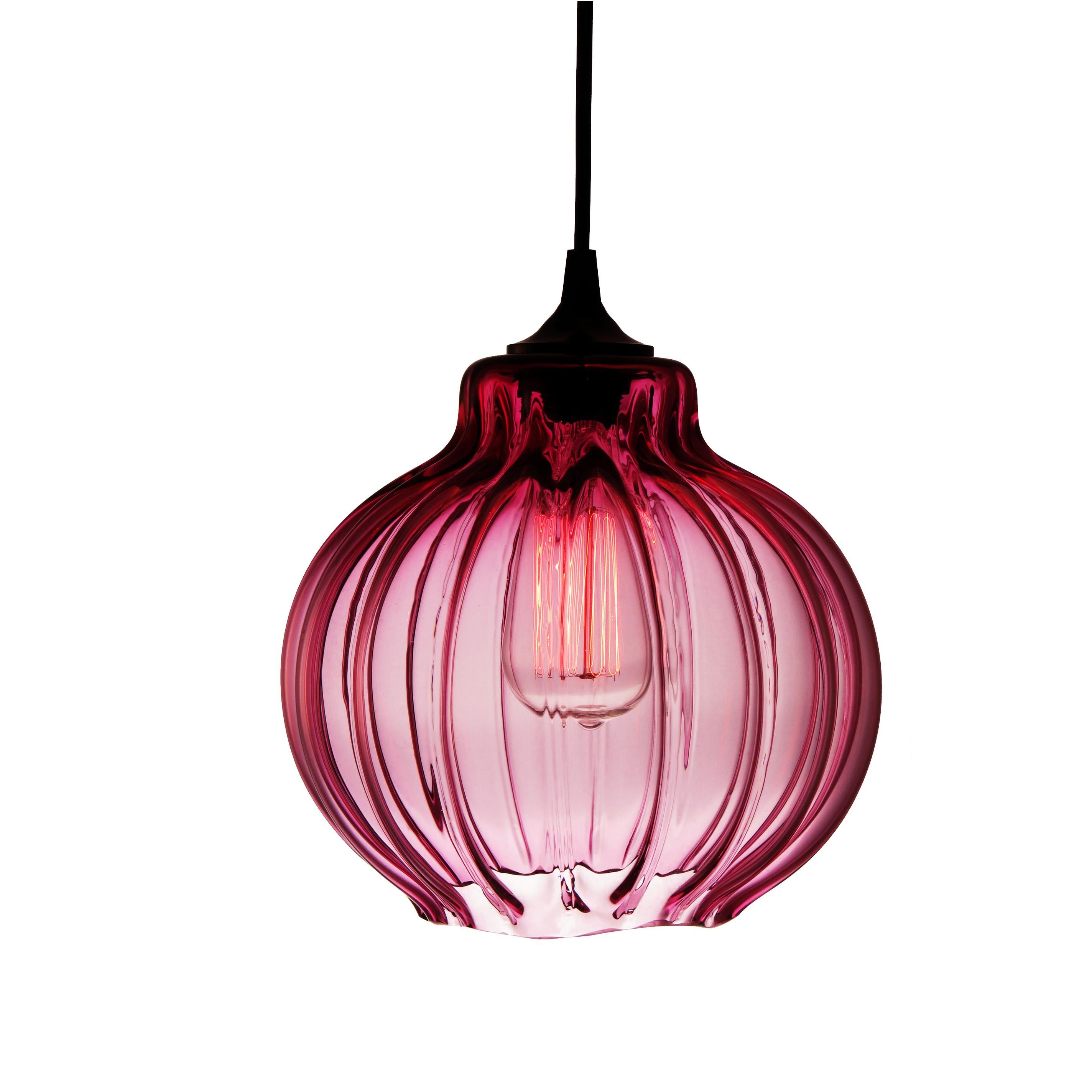 Tamala, Contemporary Hand Blown Pendant Lamp in Clear by Luminosa For Sale 3