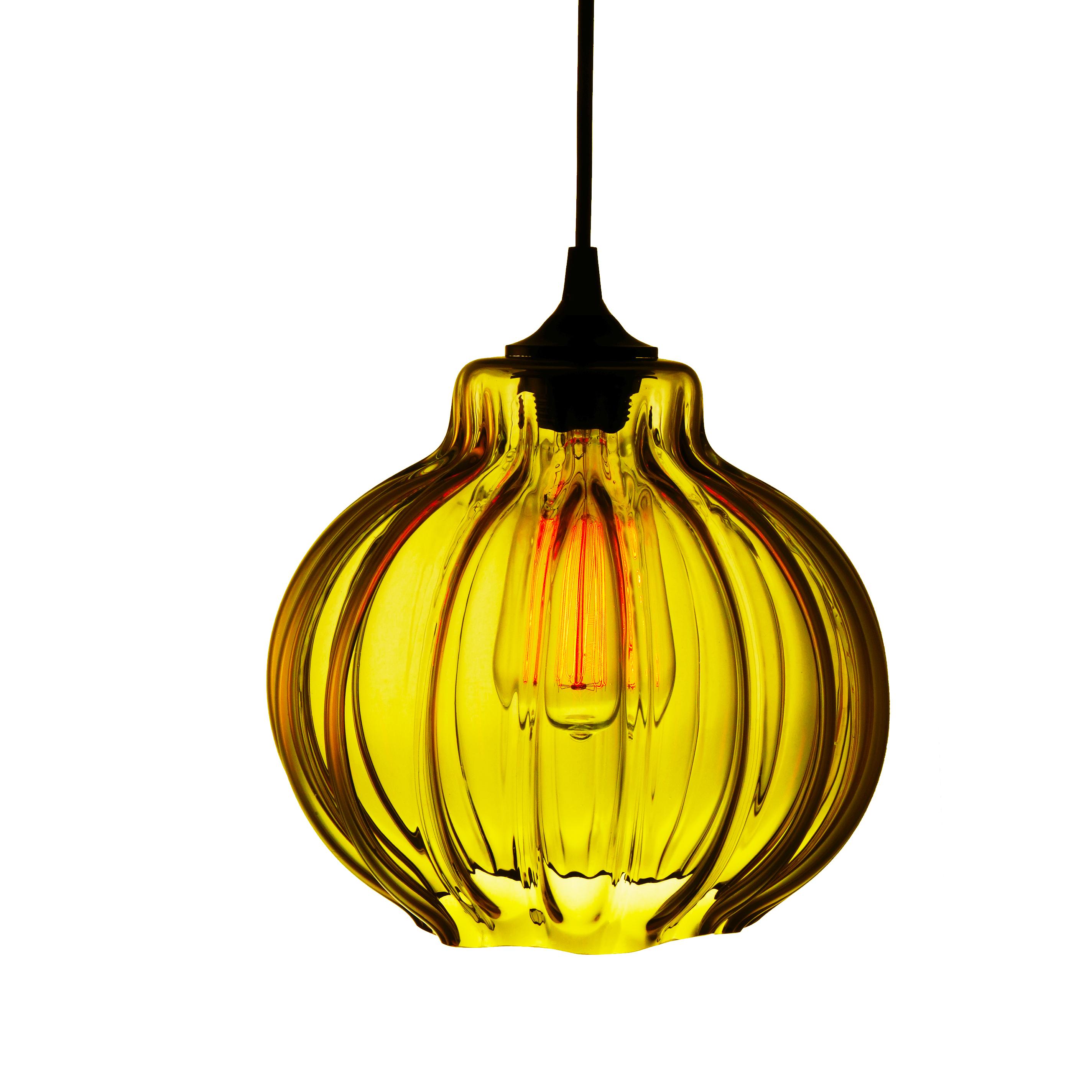 Organic Modern Tamala, Contemporary Hand Blown Pendant Lamp in Clear by Luminosa For Sale