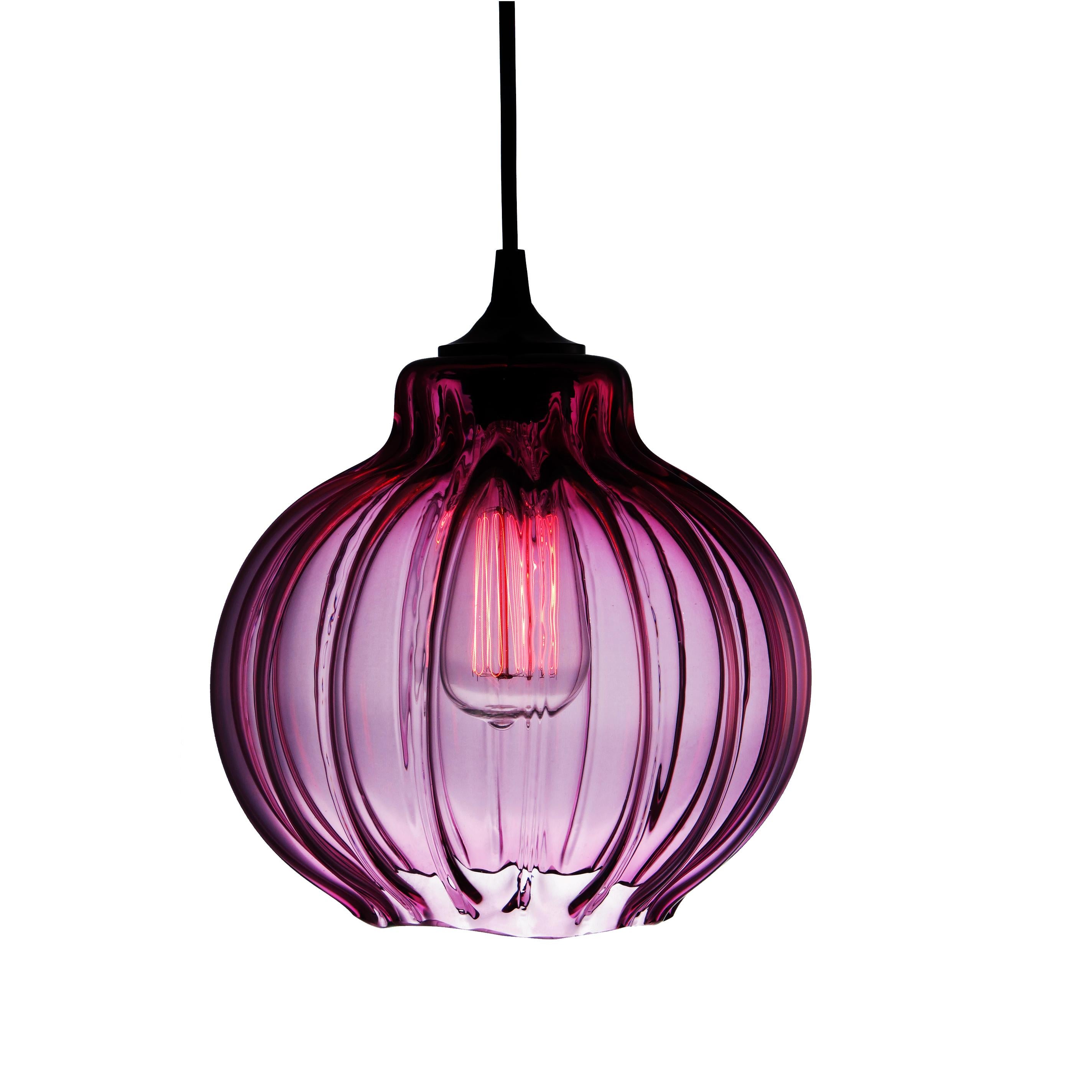 Tamala, Contemporary Hand Blown Pendant Lamp in Clear by Luminosa For Sale 1