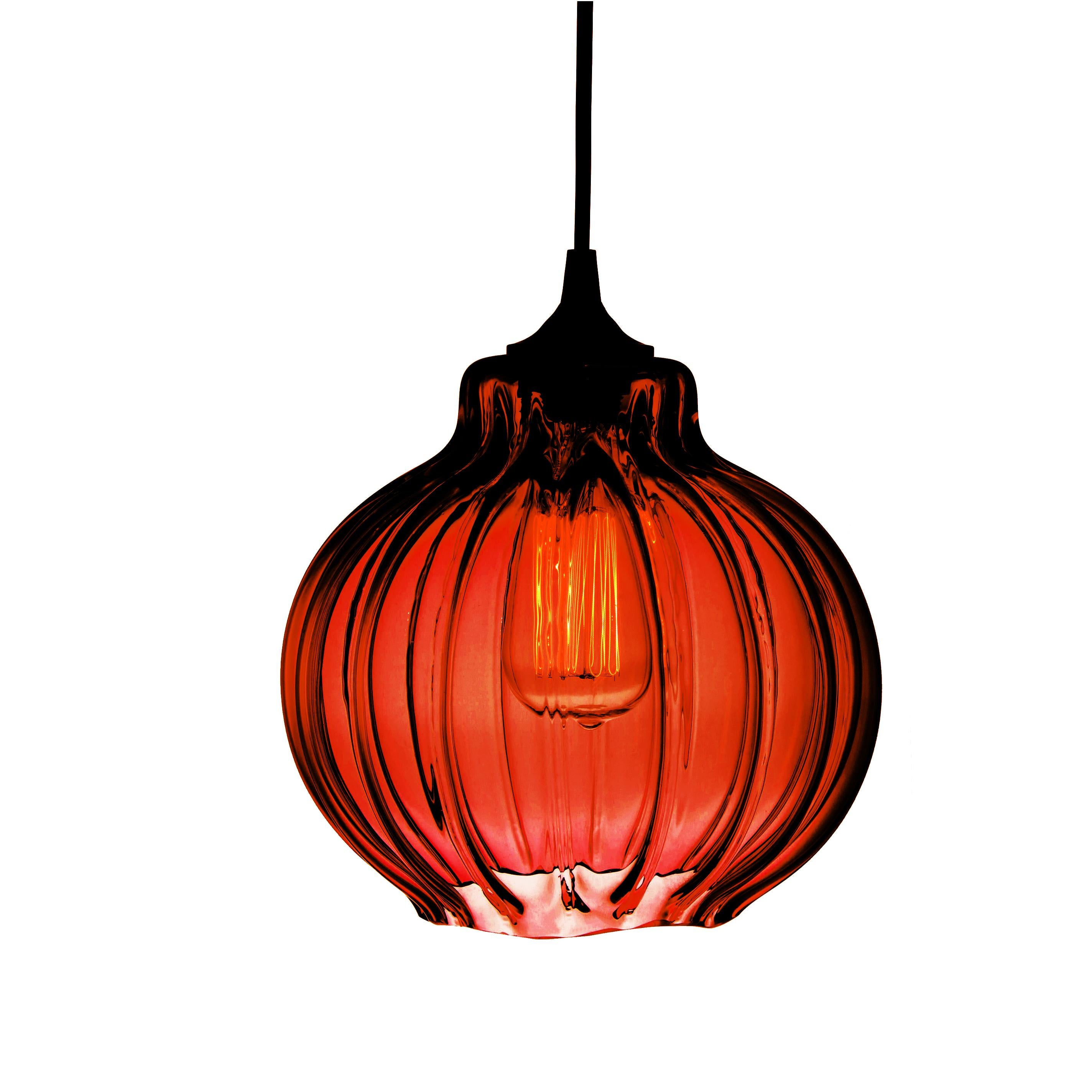 Tamala, Contemporary Hand Blown Pendant Lamp in Clear by Luminosa For Sale 2