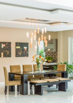 Tamar 19 Blown Glass Pendant Chandelier for Foyer or Entryway by Shakuff