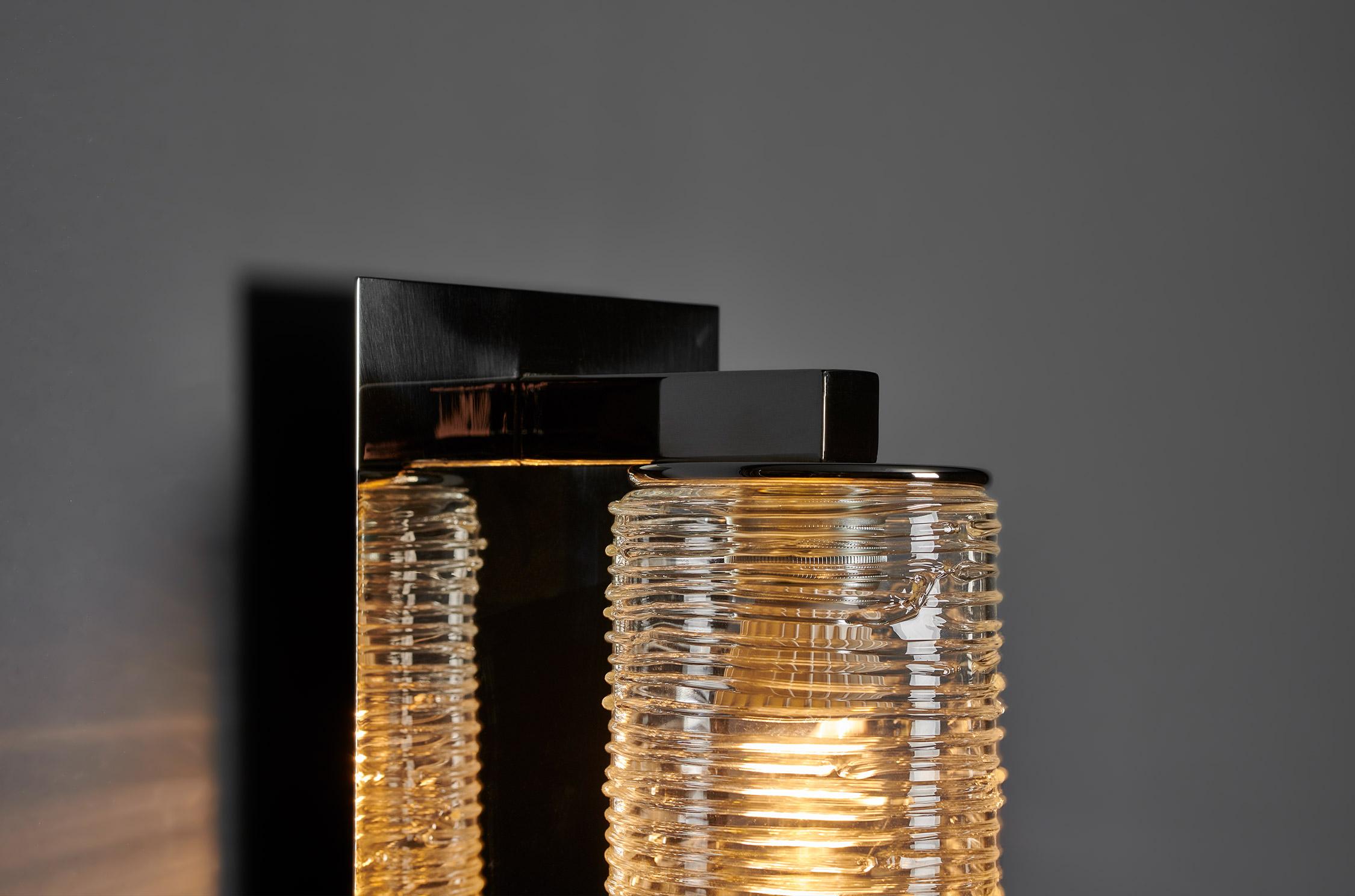 Modern Tamar Glass Disque Sconce by Shakuff For Sale