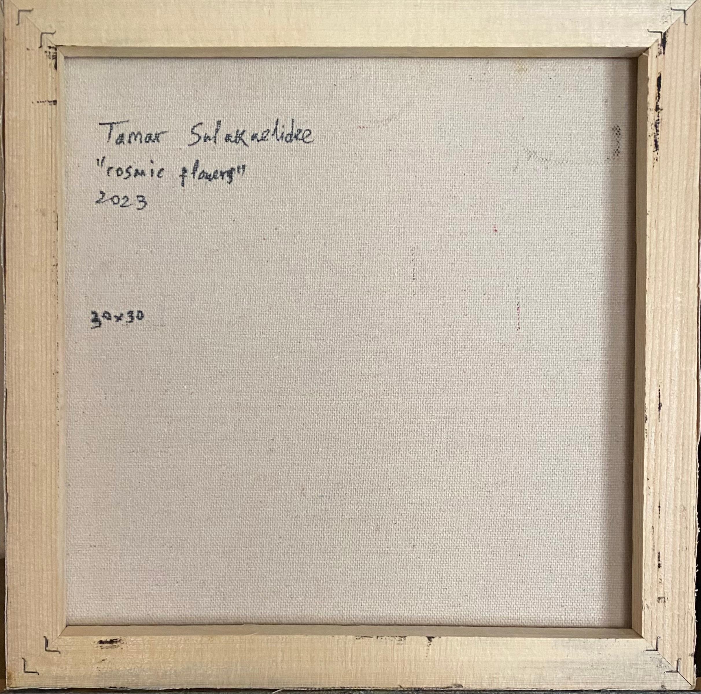 Arte contemporanea georgiana di Tamar Sulakvelidze - Fiori cosmici in vendita 1
