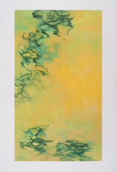 Peinture à l'huile abstraite sur papier « Dancing in forgotten spaces 2 » de Tamar Zinn