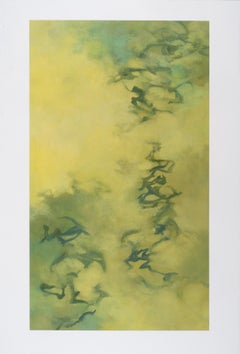 Peinture à l'huile abstraite sur papier « Dancing in forgotten spaces 3 » de Tamar Zinn