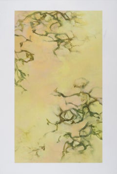 Peinture à l'huile abstraite sur papier « Dancing in forgotten spaces 4 » de Tamar Zinn