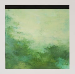 Tamar Zinn "Verdant Suite 4" - Pittura astratta a olio su carta