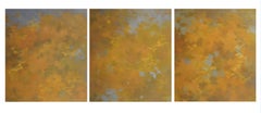 "Unseen Voices 40 (Triptychon)" 2025 Öl auf Tafel, 24 x 65 Zoll.