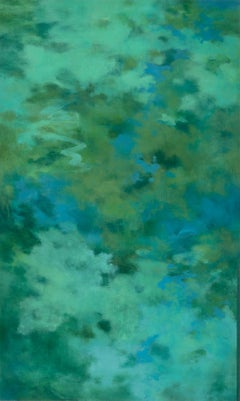 "Voces invisibles 50" 2025 óleo sobre panel 40 x 24 pulg.