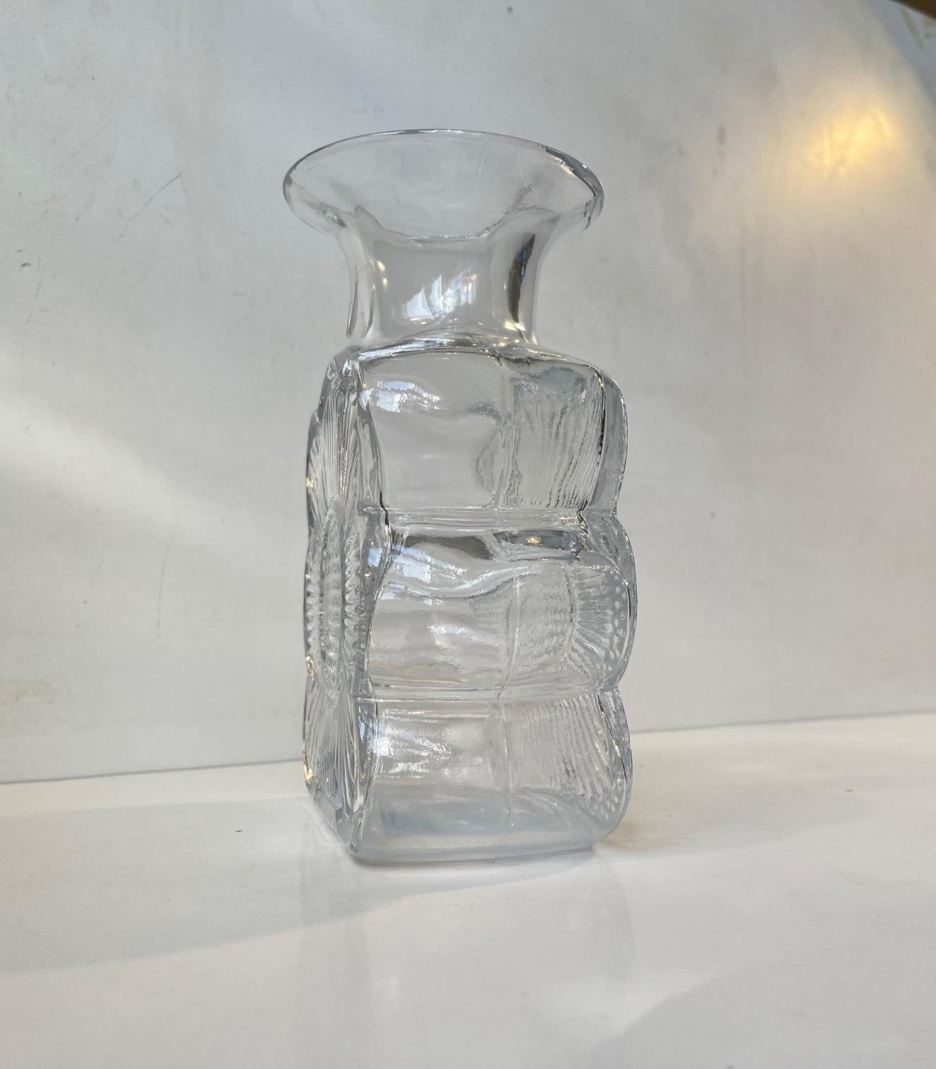 Mid-Century Modern Tamara Aladin Amuletti, vase en verre Tournesol pour Riihimäen Lasi, 1970 en vente