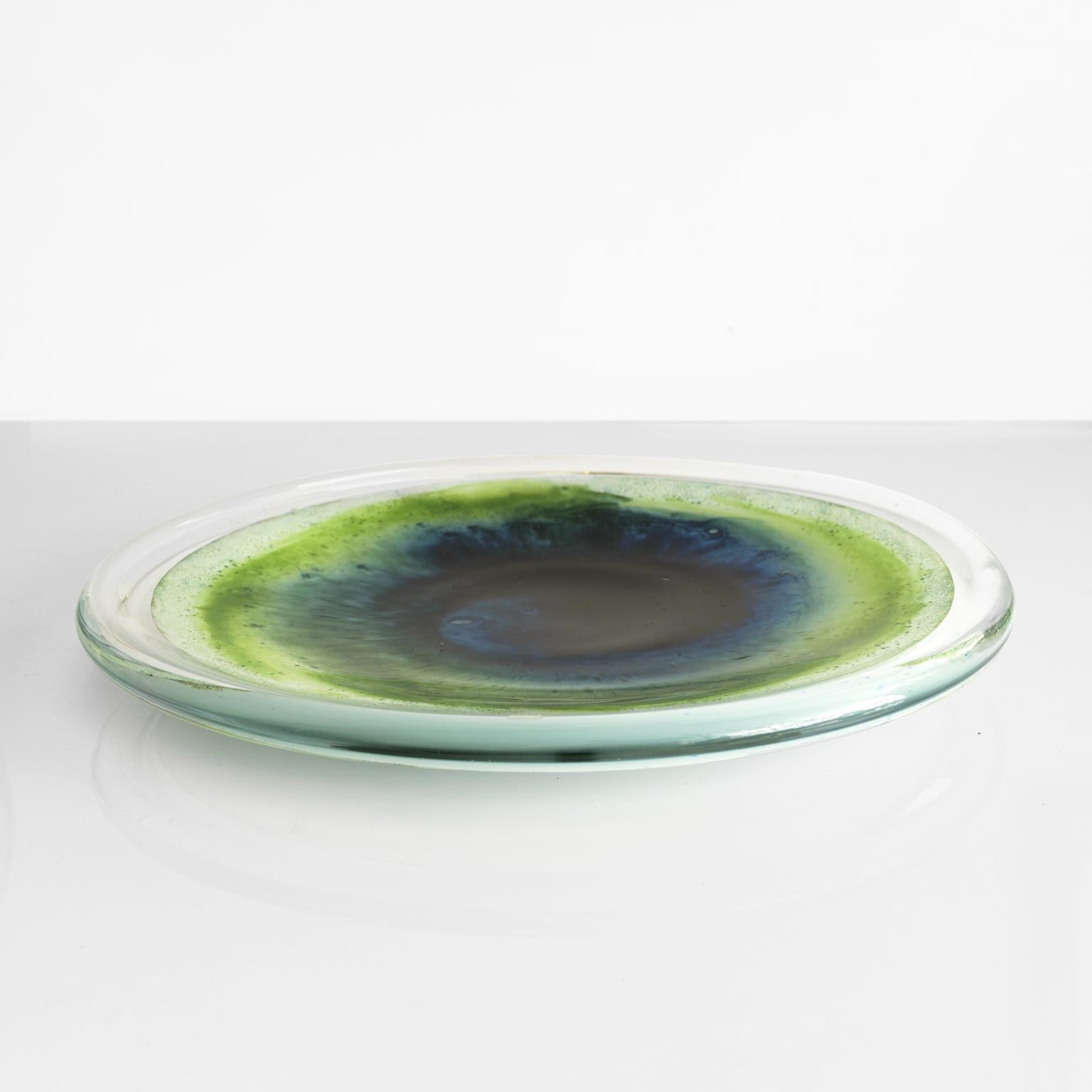 Tamara Aladin, Koralli Dish for Riihimãen Lasi OY, Riihimãki, Finlland 1970 In Good Condition For Sale In New York, NY