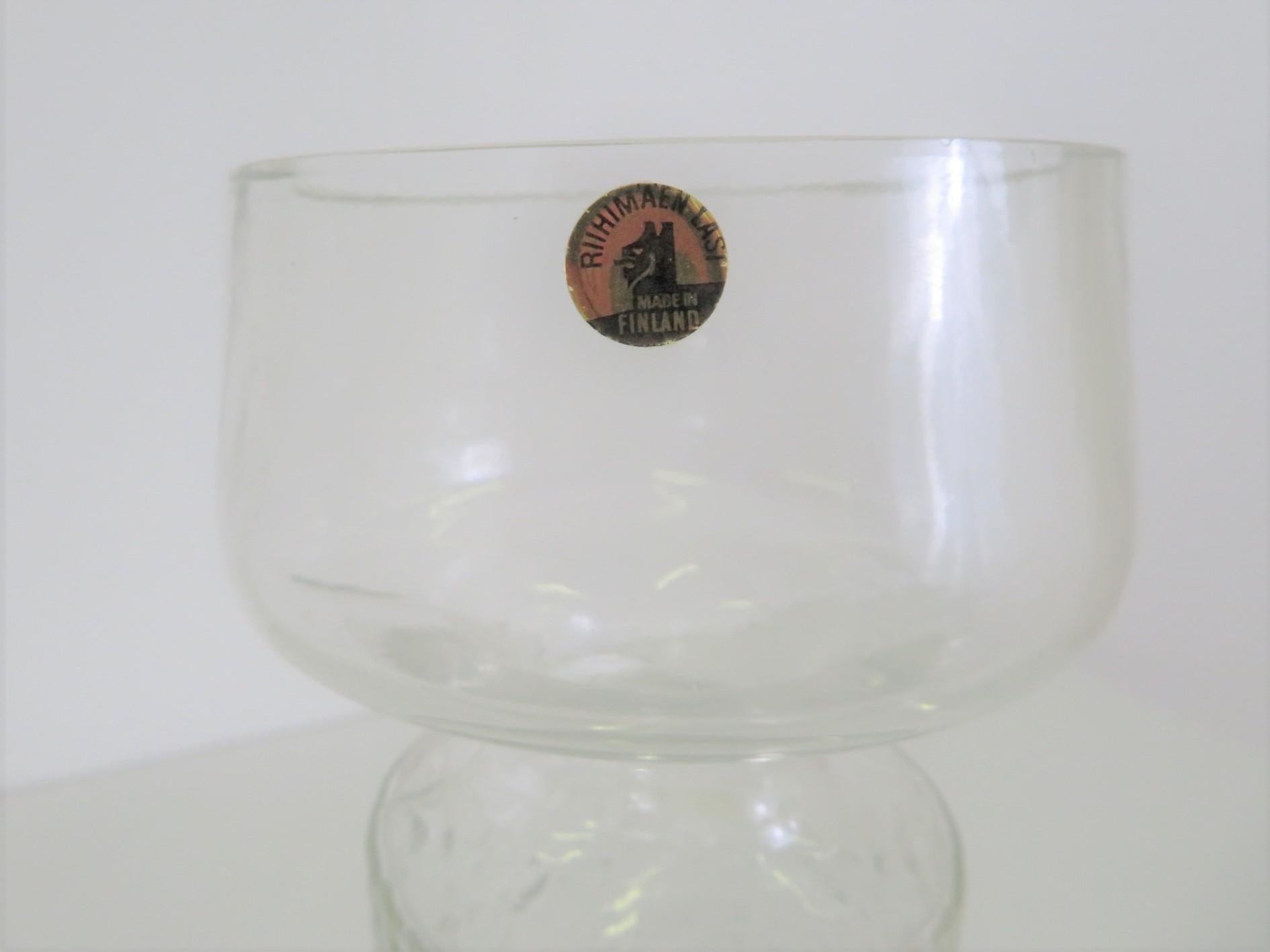 Scandinavian Modern Tamara Aladin Safari Glass Vase,  Riihimäen Lasi Oy  Finland In Good Condition For Sale In Miami, FL