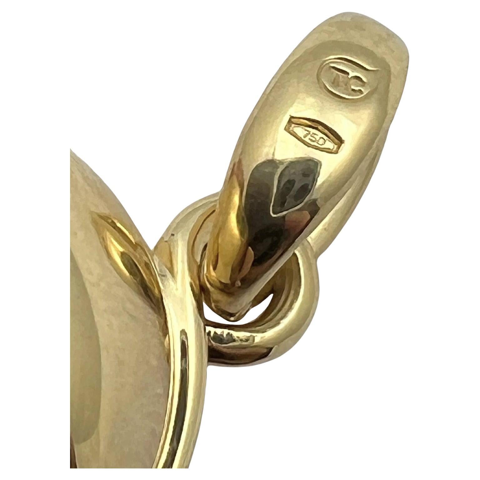 Bead Tamara Comolli 18k Yellow Gold Blue Topaz Mikado Large Pendant For Sale