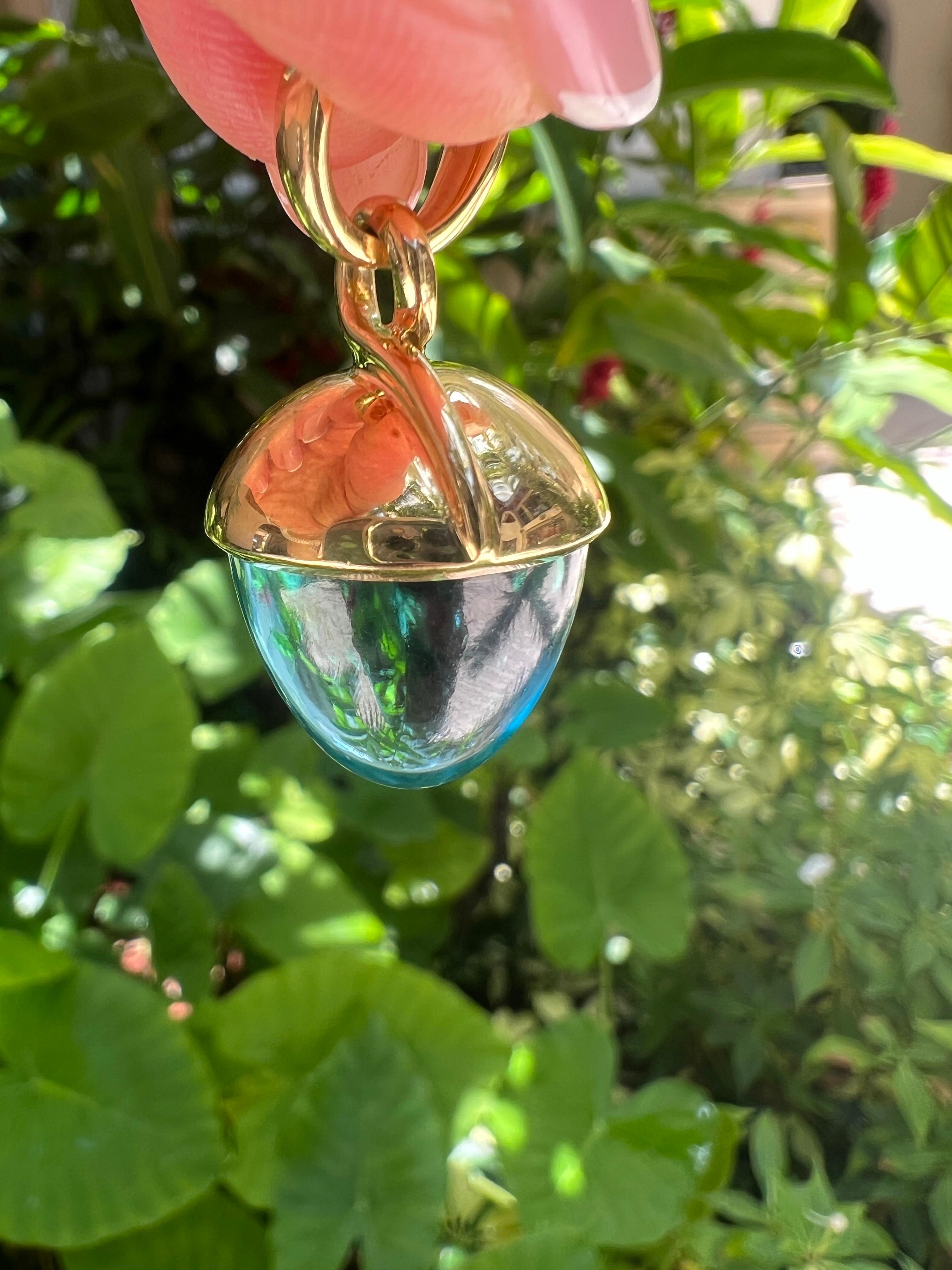 Tamara Comolli 18k Blue Topaz Mikado Large Pendant In Excellent Condition For Sale In Palm Beach, FL