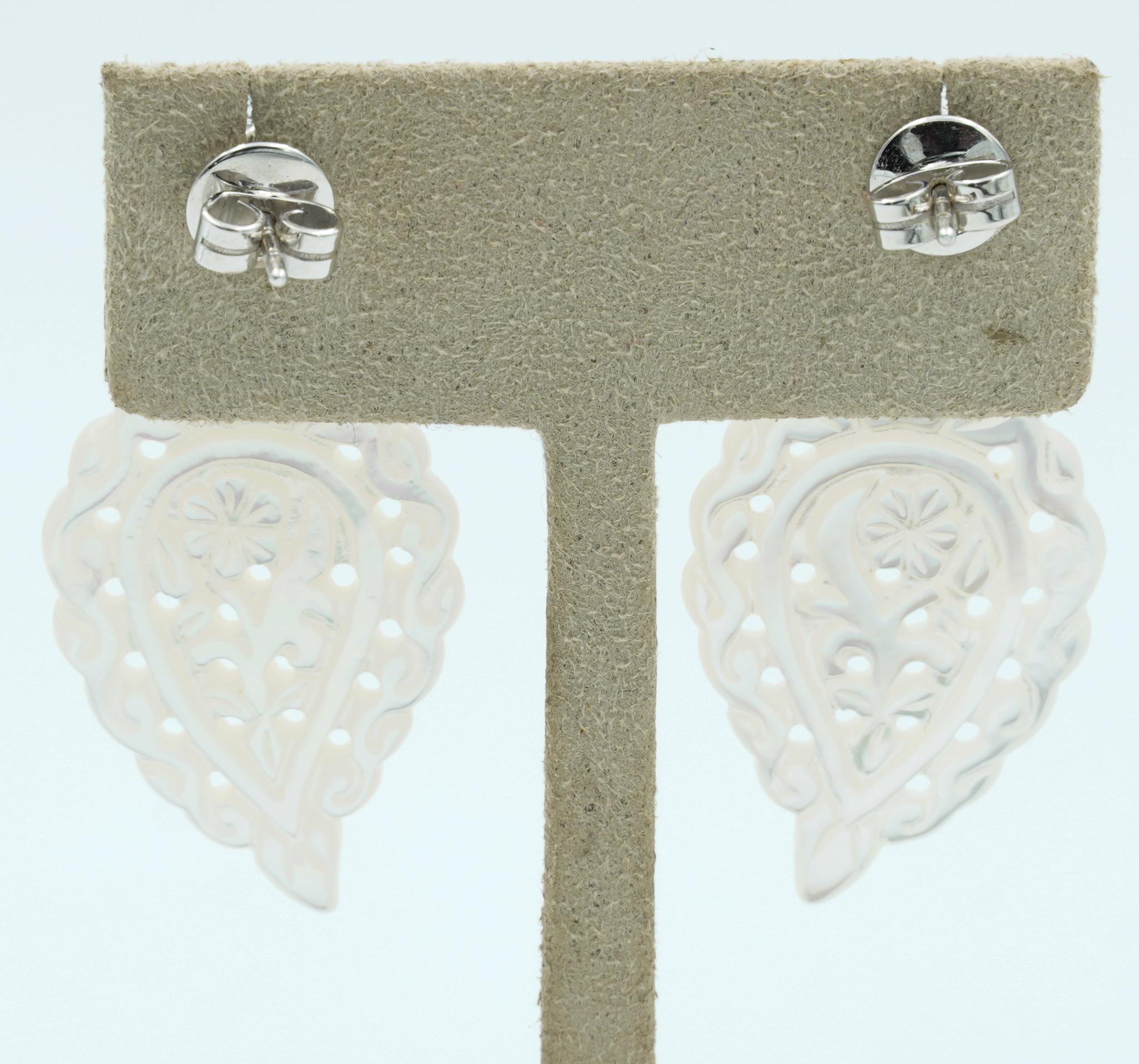 mother of pearl earrings india