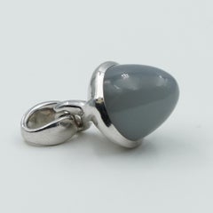 Tamara Comolli Mikado Bouquet Grey Moonstone Pendant in 18k White Gold