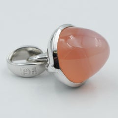 Tamara Comolli Mikado Bouquet Pink Chalcedony Pendant in 18K White Gold