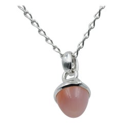 Tamara Comolli Mikado Bouquet Pink Chalcedony Pendant in 18K White Gold