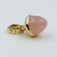 Tamara Comolli Mikado Bouquet Pink Chalcedony Pendant in 18K Yellow Gold