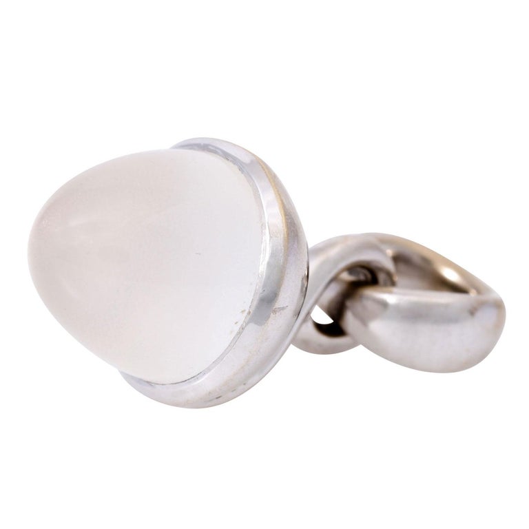White Moonstone Mikado Flamenco Pendant