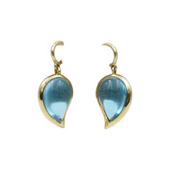 Tamara Comolli Signature Drop Blue Topaz Ear Charms in 18k Yellow Gold