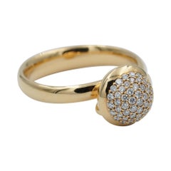Tamara Comolli Small Bouton Diamond Pave Ring in 18K Rose Gold
