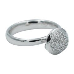 Tamara Comolli Small Bouton Diamond Pave Ring in 18k White Gold- R-BOU-S-P-WG