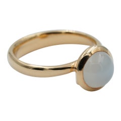 Tamara Comolli Small Bouton Sand Moonstone Ring in 18k Rose Gold