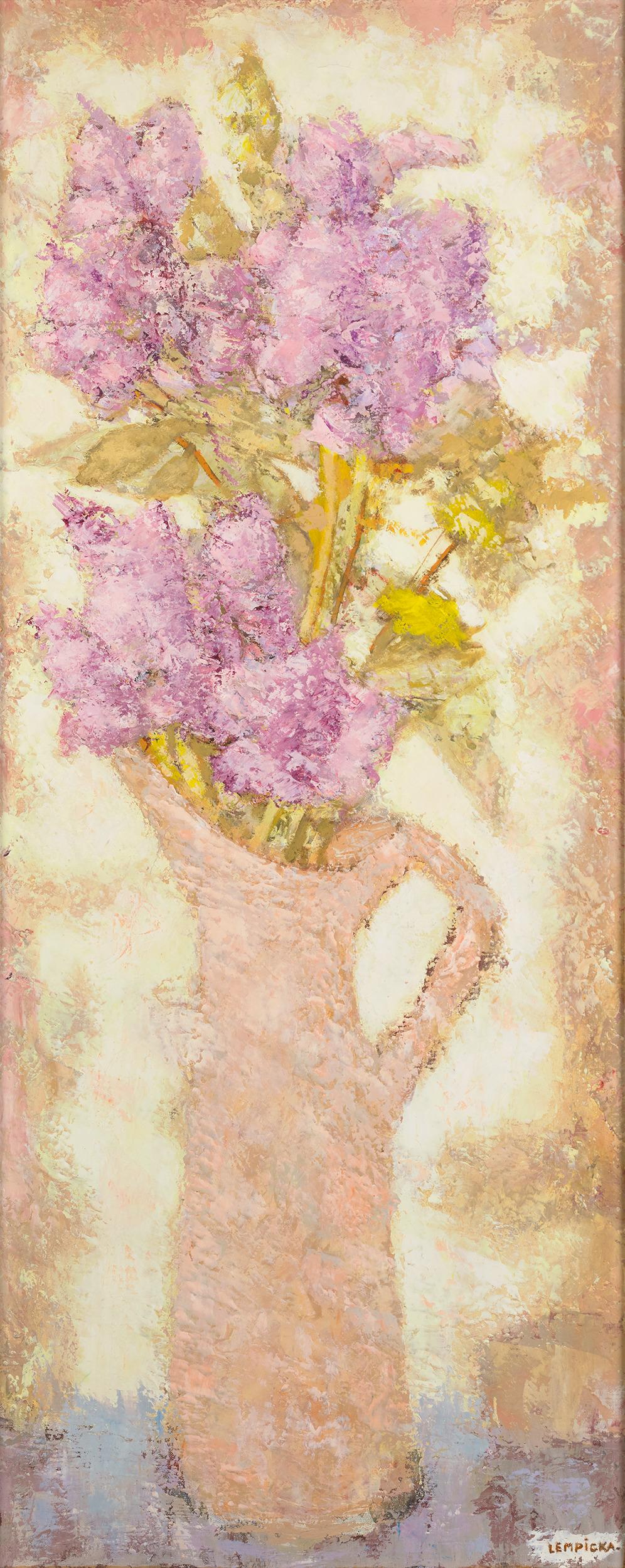 Still-Life Painting di Tamara de Lempicka - Le bouquet de lilas di Tamara De Lempicka