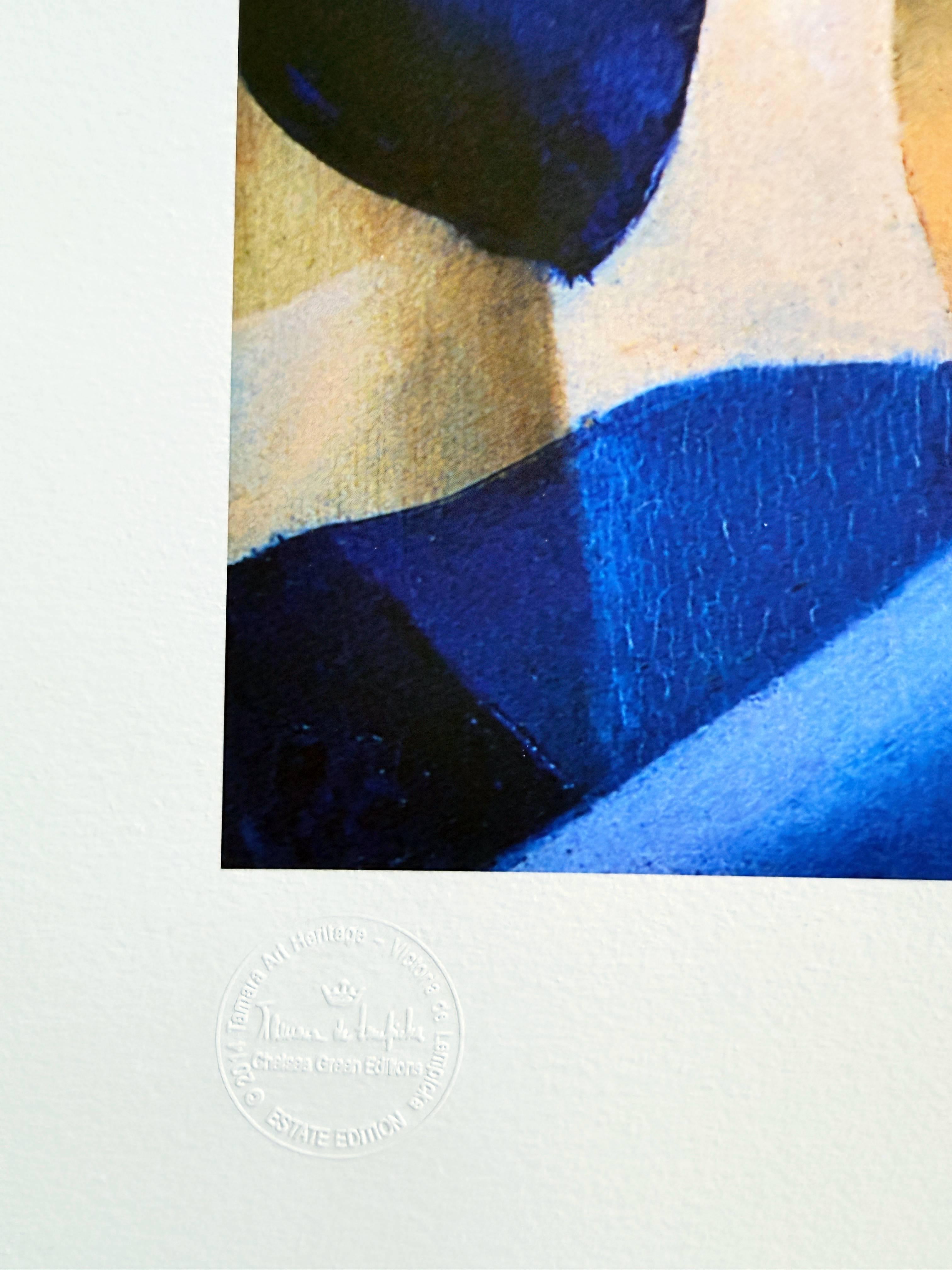 La sciarpa blu, 1930 - Print Blu di Tamara de Lempicka