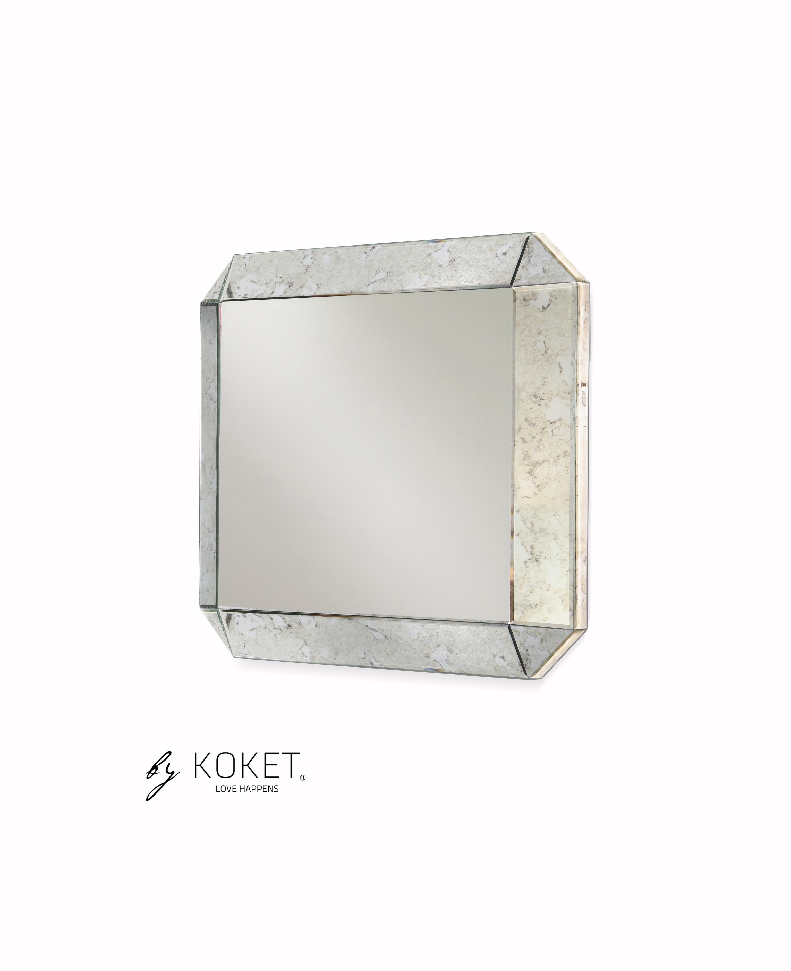 The provocatively vintage Tamara mirror drips with enough Art Deco decadence to transport you back to the glamour of the Roaring Twenties. Her frame’s strong geometric lines are coupled with luxurious and alluring mirror panels.

Structure interior: