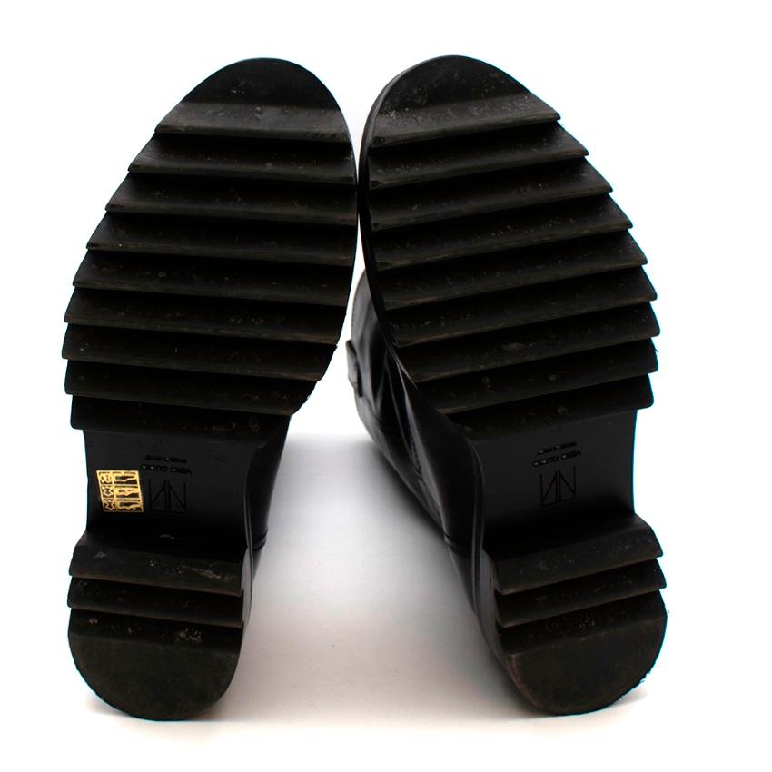 Tamara Mellon Black Leather Easy Rider Mid Calf 35 Boots - Size 41 In Excellent Condition In London, GB