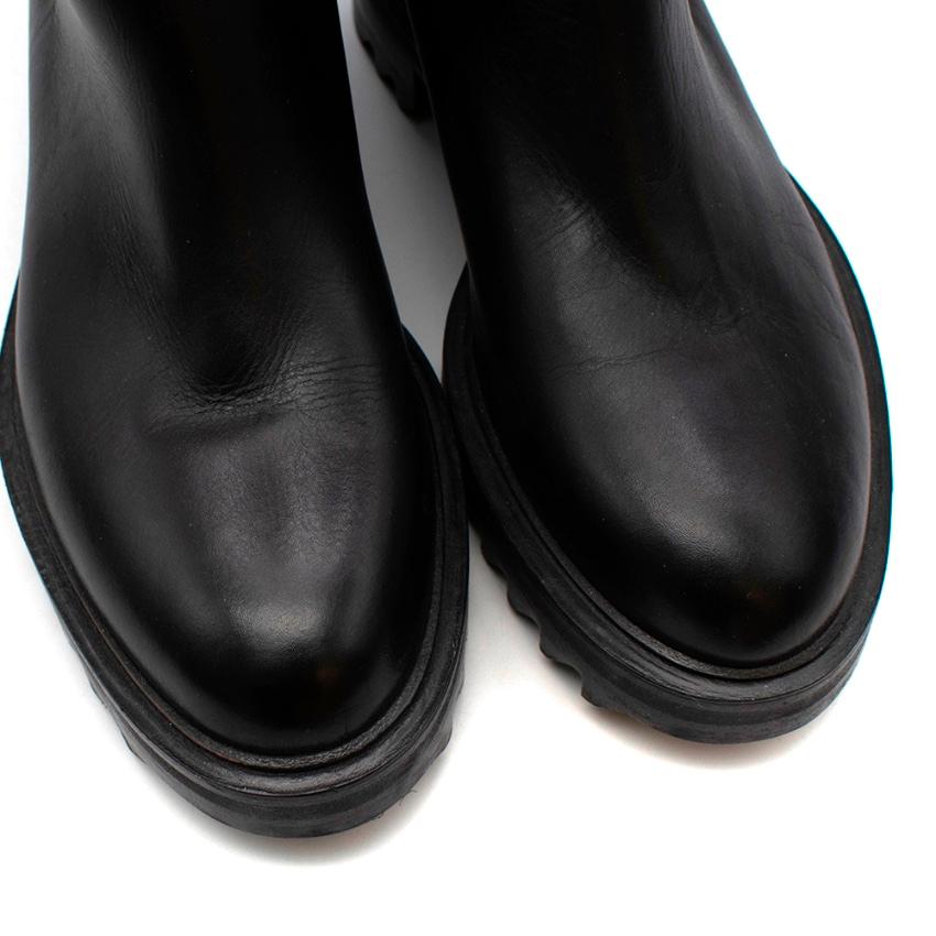 Tamara Mellon Black Leather Easy Rider Mid Calf 35 Boots - Size 41 1