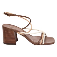 Tamara Mellon Multicolour Strappy Block Heeled Sandals Size UK 3