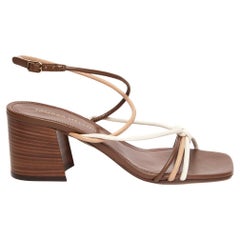 Tamara Mellon Damen Mehrfarbige Riemchensandalen mit Blockabsatz